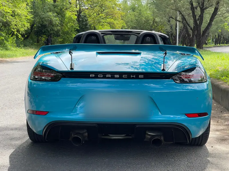Porsche Boxster 718 Blue, back
