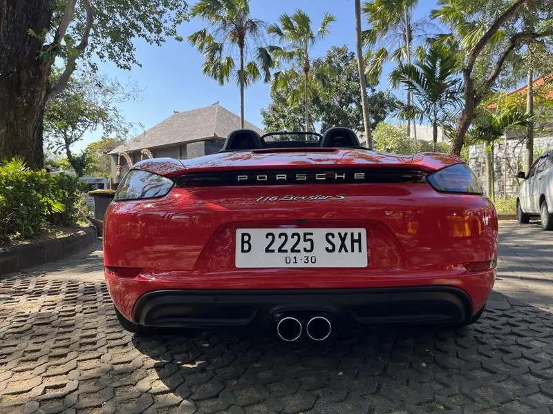 Porsche Boxster Red, back